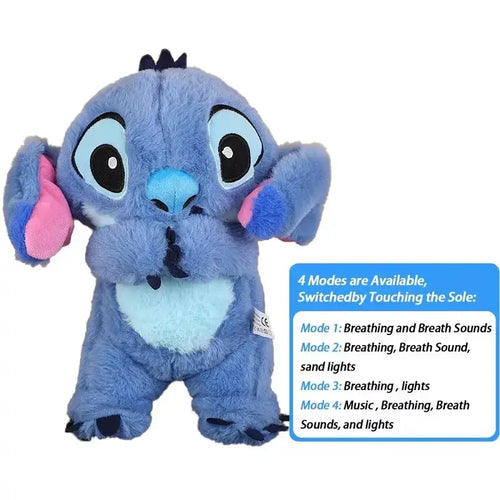 Lilo & Stitch Plush Doll with Music Light, Stitch Breath Toy for Baby